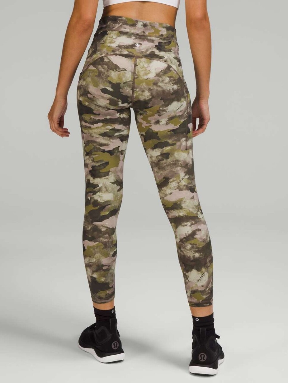Lululemon Power Thru High-Rise Tight 25"Heritage Camo Wash Juniper Green Multi